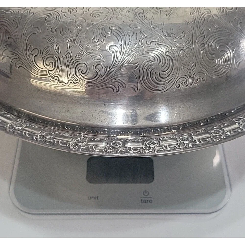 VTG International Silver Camelot Covered Vegetable Bowl Silverplate 6162 w Lid
